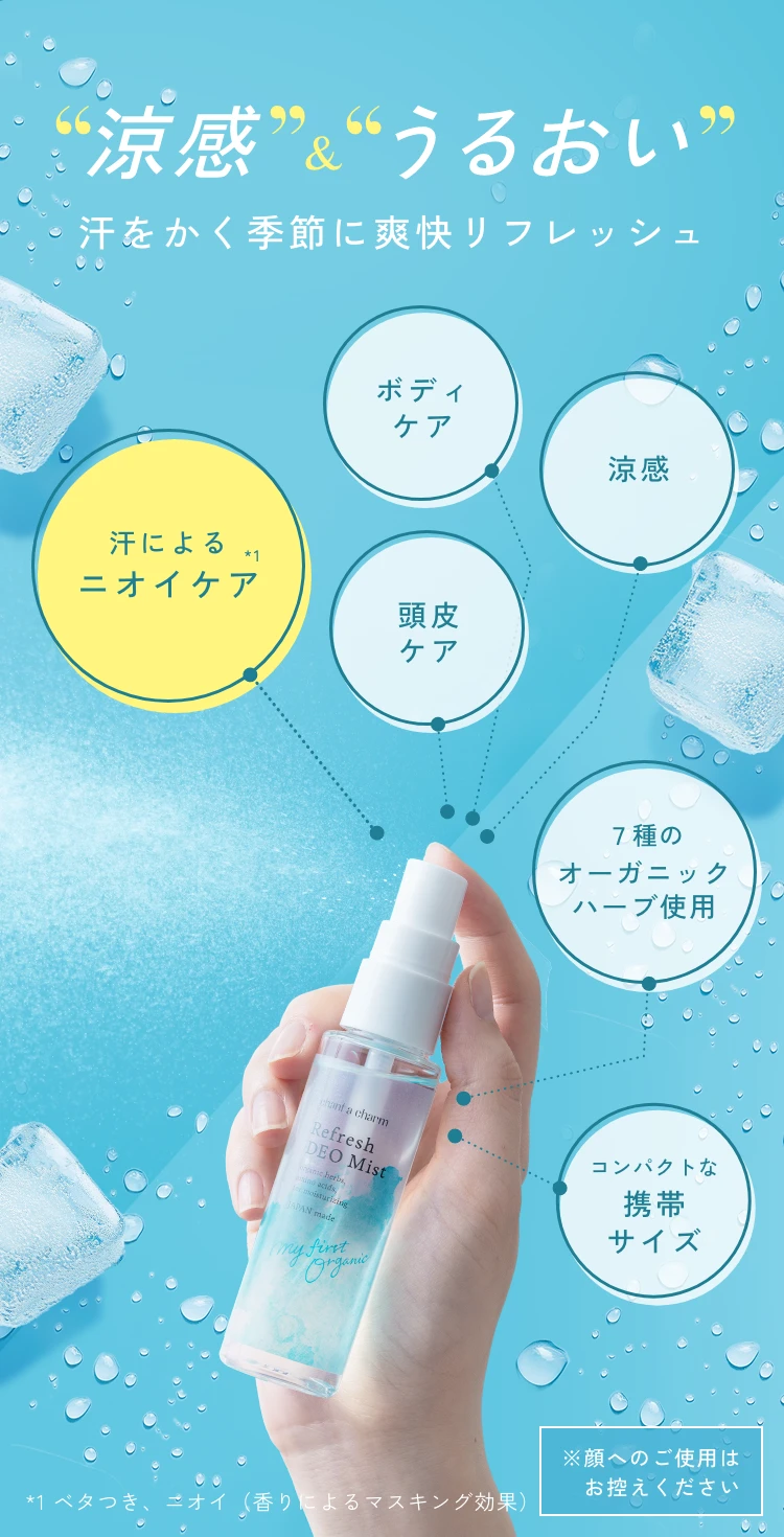 涼感 & うるおい。汗をかく季節に爽快リフレッシュ